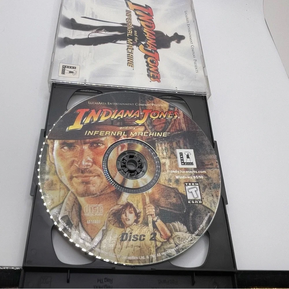 VTG Indiana Jones Infernal Machine PC Video Game 1999 Windows 95 Nostalgia Retro